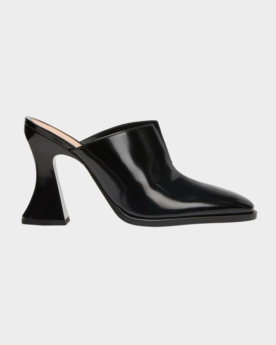 Cha-Cha Leather Mule Pumps